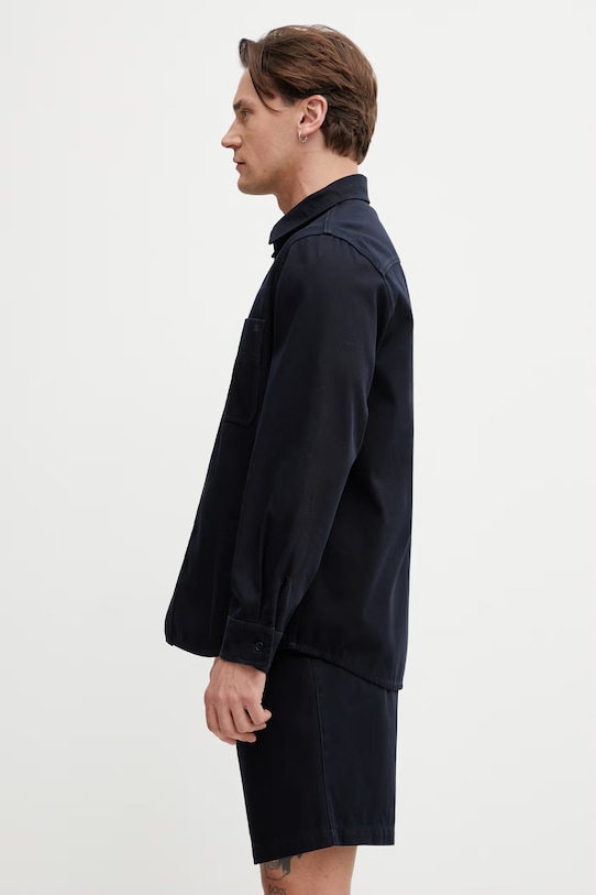 A.P.C. koszula bawełniana męska COHNZ.M32027 granatowy SS26