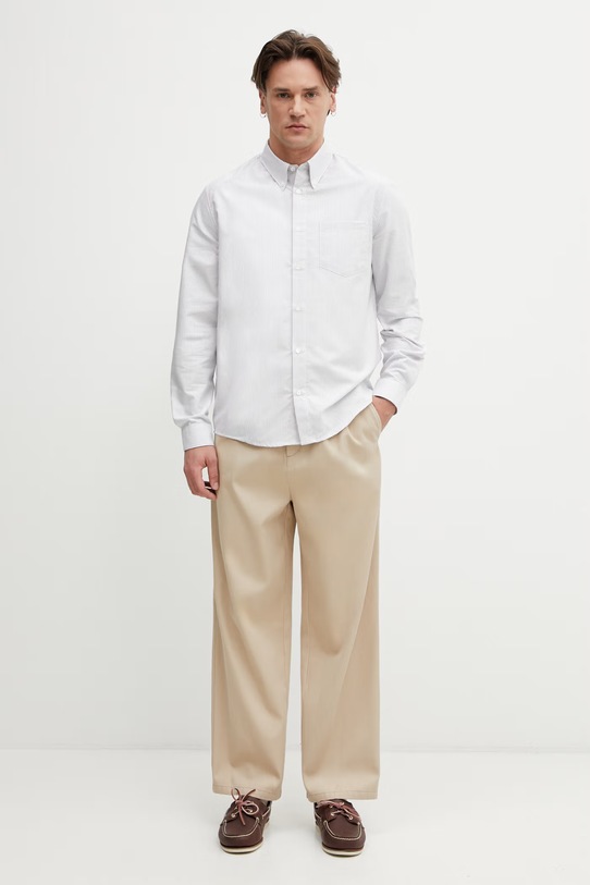 A.P.C. New Greg сорочка бавовняна чоловіча COHOC.H12651 білий