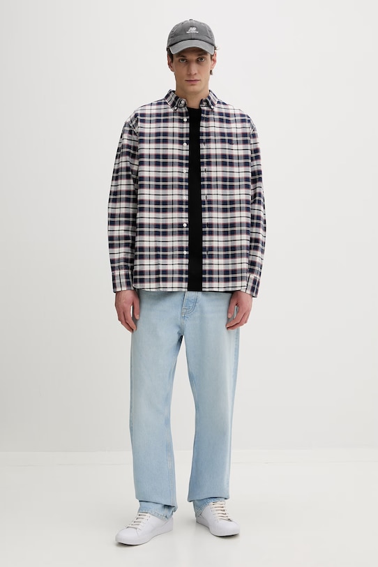 Levi's koszula męska bawełniana AUTHENTIC BUTTON DOWN A7210.0058 granatowy SS26