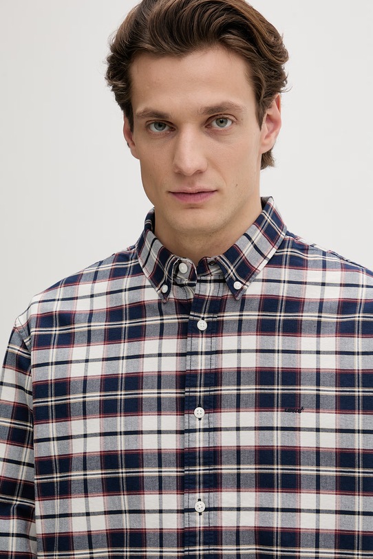 Levi's koszula męska bawełniana AUTHENTIC BUTTON DOWN granatowy A7210.0058