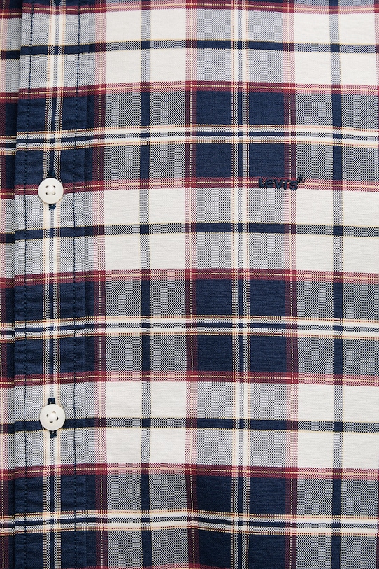 Levi's koszula męska bawełniana AUTHENTIC BUTTON DOWN A7210.0058 granatowy