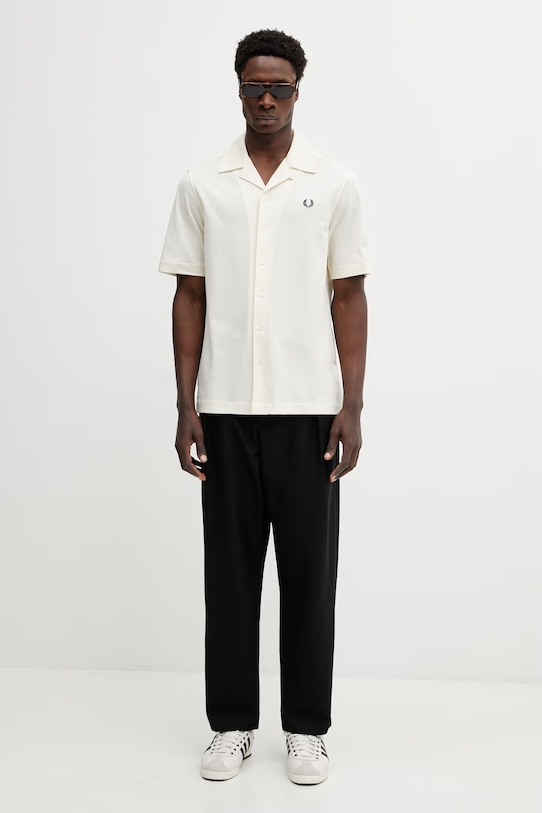 Fred Perry koszula bawełniana M1745 beżowy