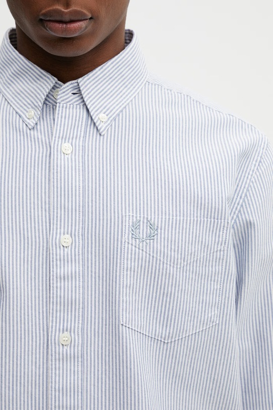 Fred Perry koszula bawełniana niebieski M1768