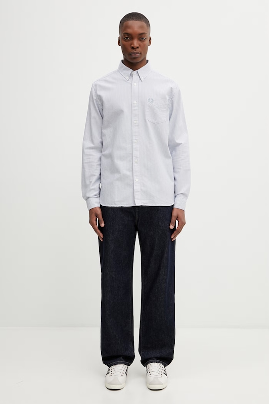 Fred Perry koszula bawełniana M1768 niebieski