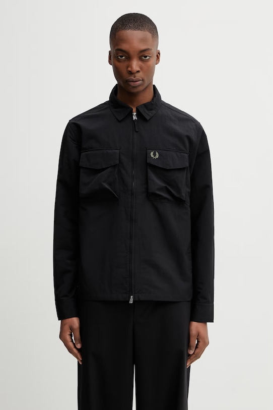 Fred Perry koszula gładkie czarny M2402