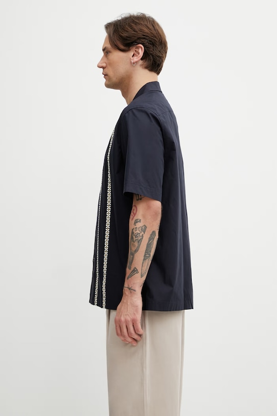 Fred Perry koszula bawełniana męska M2430 granatowy SS26