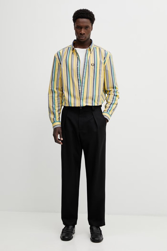 Fred Perry koszula bawełniana żółty M2432