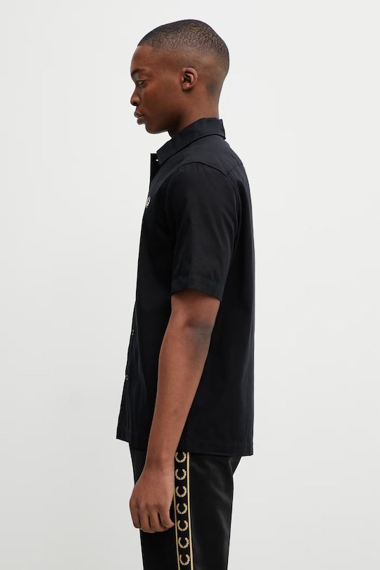 Fred Perry koszula bawełniana M2438 czarny SS26