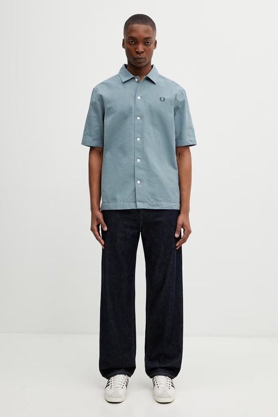Fred Perry koszula bawełniana M2445 niebieski