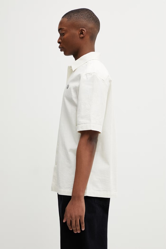 Fred Perry koszula bawełniana M2445 beżowy SS26