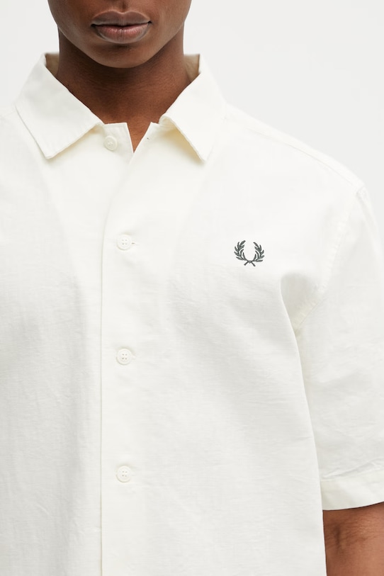 Fred Perry koszula bawełniana beżowy M2445