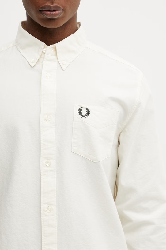 Fred Perry koszula bawełniana beżowy M5516.13B