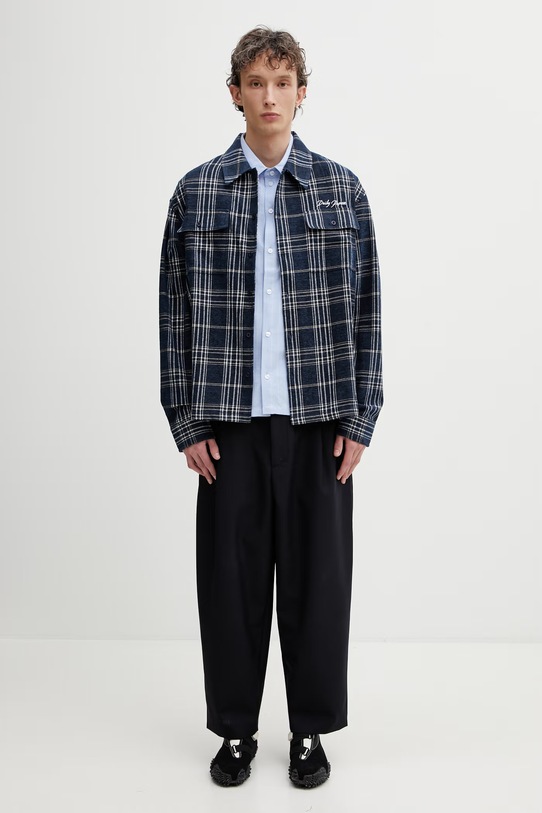 Daily Paper chenille script koszula męska 2610026 niebieski