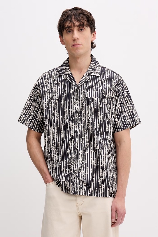 Karl Lagerfeld Jeans koszula męska bawełniana czarny B2M16011