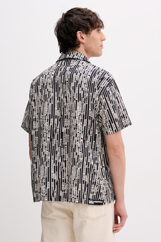 Odzież Karl Lagerfeld Jeans koszula męska bawełniana B2M16011 czarny