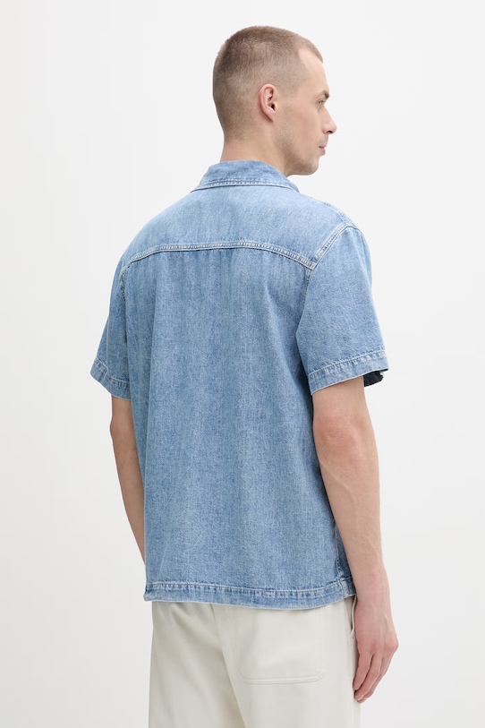 Odzież Karl Lagerfeld Jeans koszula męska bawełniana B2M16013 niebieski