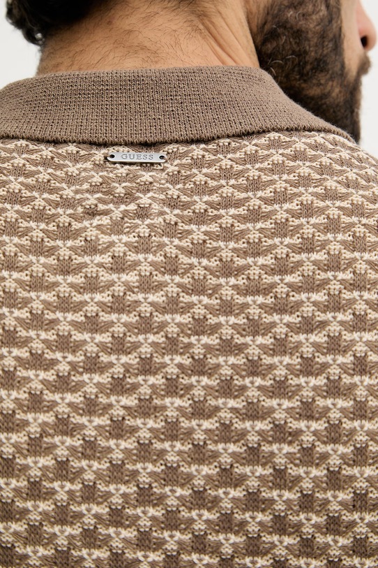 Guess košeľa pánska s prímesou ľanu RYDEN M6GR20.Z0704 béžová