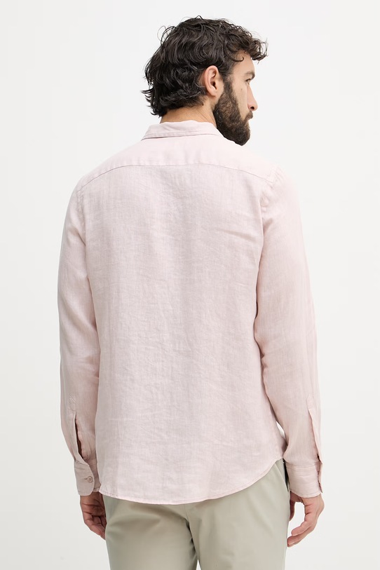 Oblečenie Guess košeľa pánska ľanová M6GH59.W1827 ružová