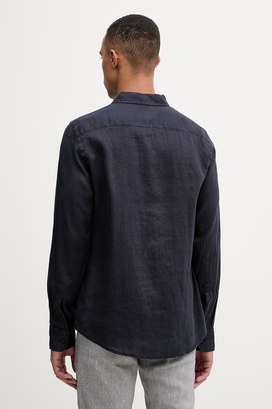Oblečenie Guess košeľa pánska ľanová M6GH59.W1827 tmavomodrá