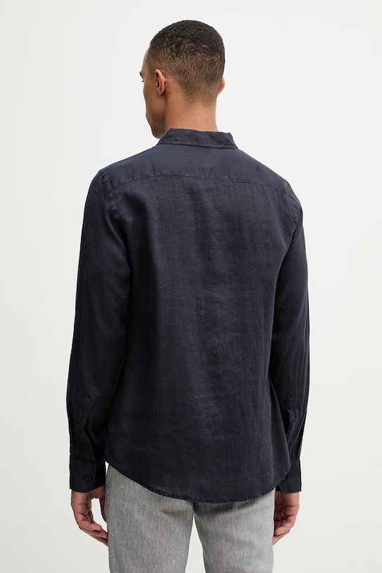 Oblečenie Guess košeľa pánska ľanová M6GH59.W1827 tmavomodrá