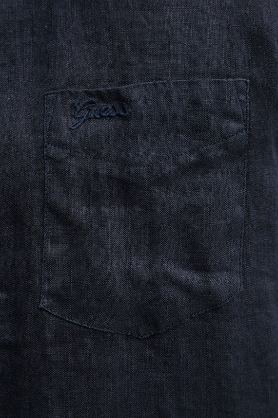 Guess košeľa pánska ľanová M6GH59.W1827 tmavomodrá