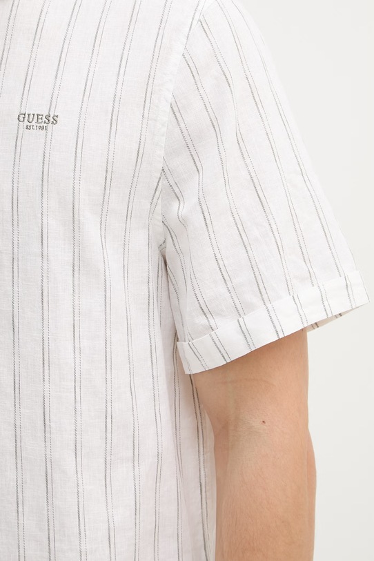 Guess košeľa pánska s ľanom M6GH26.W1716 béžová