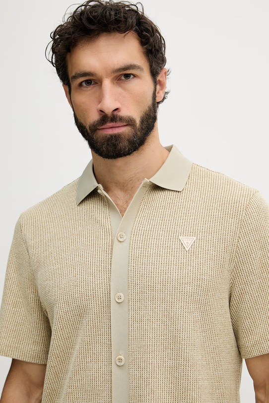 Guess koszula męska beżowy M6GP09.K3078