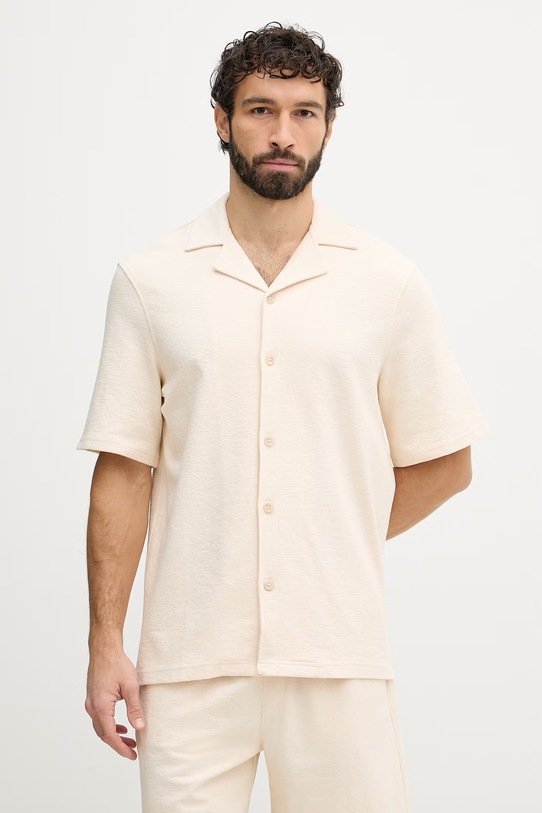 Guess košulja za muškarce od pamuka bež M6GP10.K3079