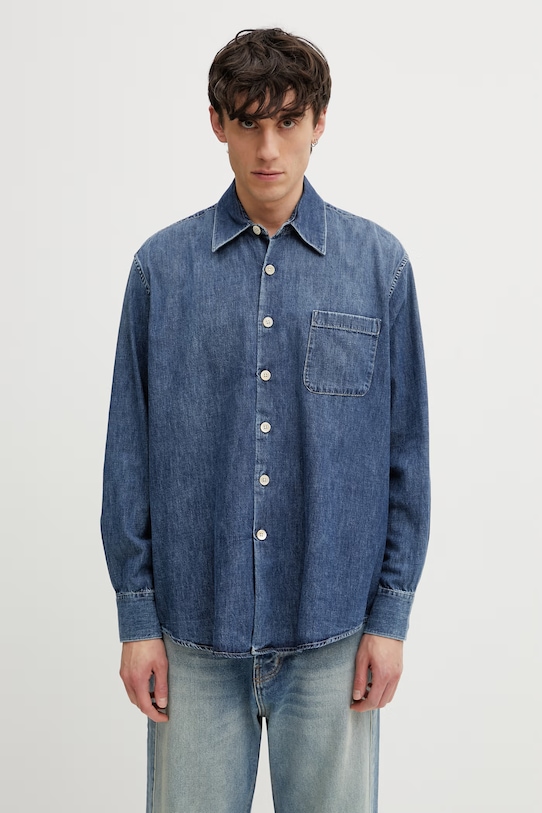 Our Legacy Above πουκάμισο ντένιμ ανδρικό μπλε M2262AW
