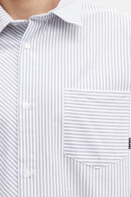 by Parra Horizonticaled koszula bawełniana męska niebieski 55225.Blue