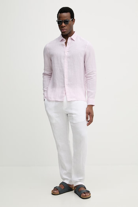 Lanena srajca Michael Kors CF5409I4YT roza SS26