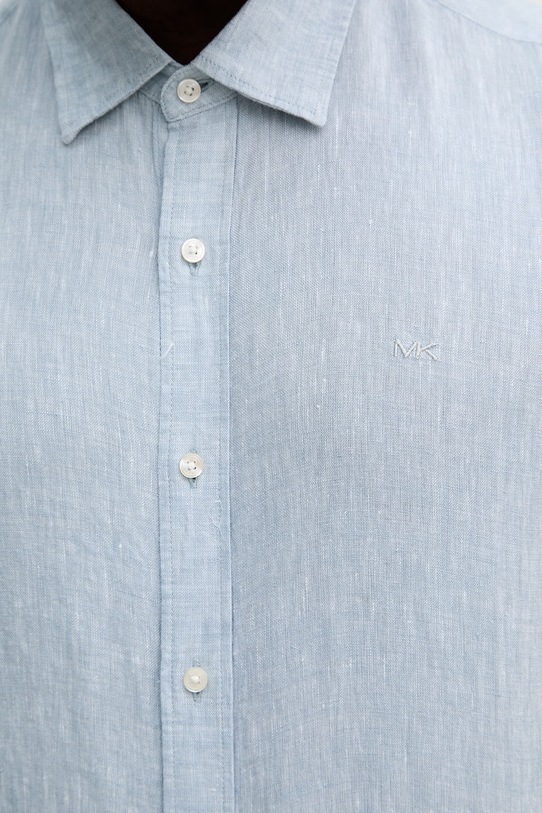 Lanena srajca Michael Kors CF5409I4YT modra