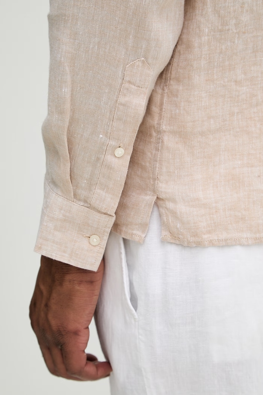 Lanena srajca Michael Kors CF5409I4YT bež