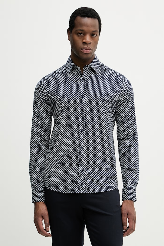 Michael Kors koszula regular granatowy CS64072KX7