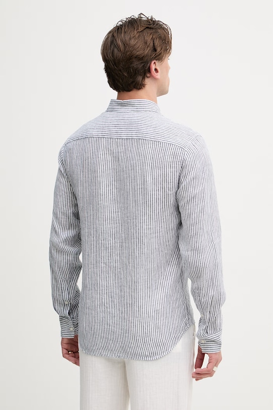 Odzież Michael Kors koszula męska lniana CS64005GXE granatowy