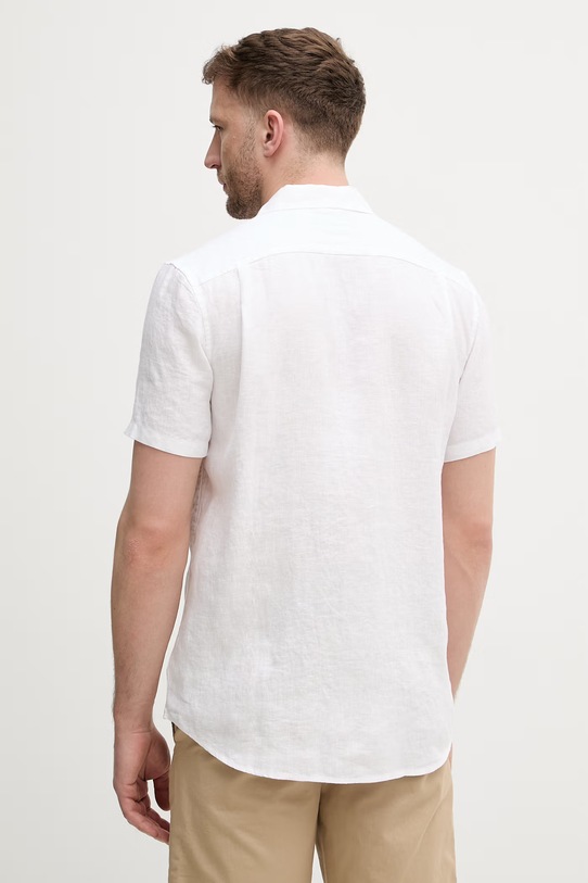 Odzież Michael Kors koszula męska lniana CF5407U4YT biały