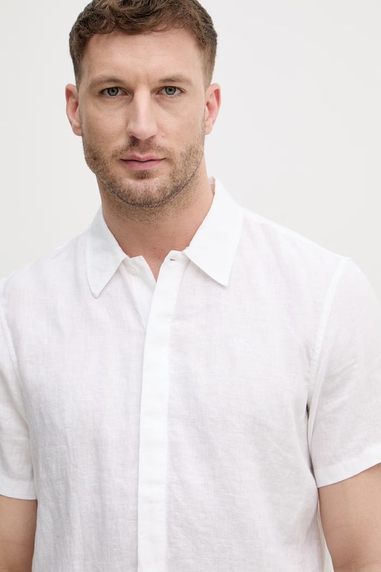 Michael Kors koszula męska lniana biały CF5407U4YT