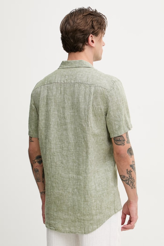 Odzież Michael Kors koszula męska lniana CF5407U4YT zielony