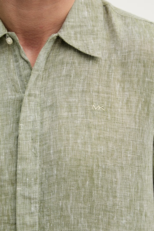 Michael Kors koszula męska lniana CF5407U4YT zielony
