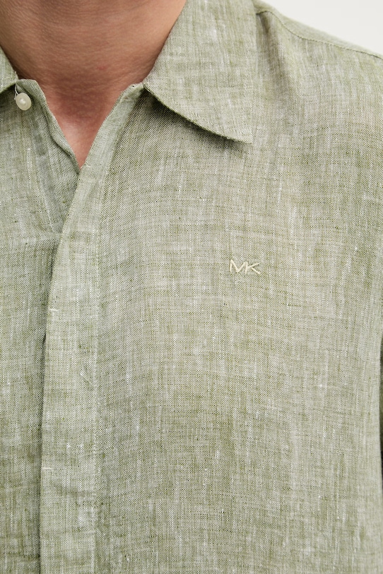 Michael Kors koszula męska lniana CF5407U4YT zielony