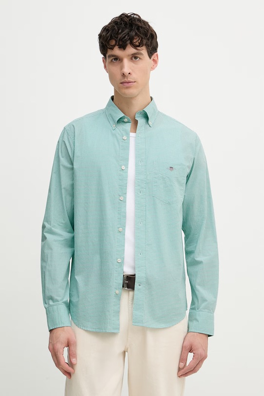 Gant koszula męska bawełniana turkusowy 3000150