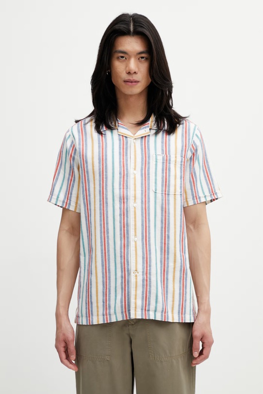 Barbour MSH5712WH11 koszula z lnem męska biały MSH5712WH11