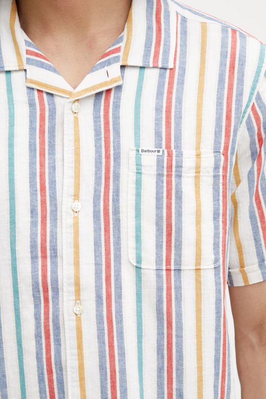 Barbour MSH5712WH11 koszula z lnem męska biały MSH5712WH11