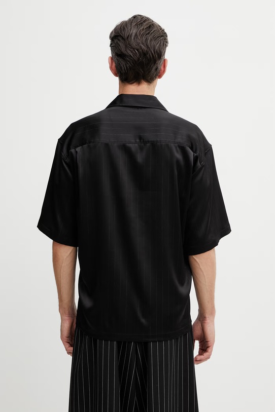 Odzież Martine Rose Hawaiian koszula męska 490WS37001 czarny