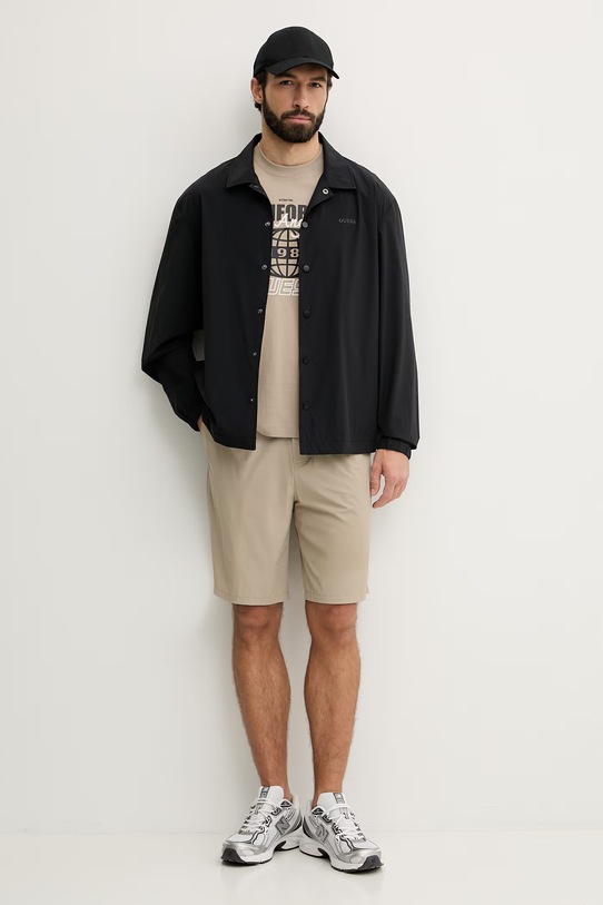 Guess kurtka koszulowa męska OTTAVIO Z6GH01.W2357 czarny SS26