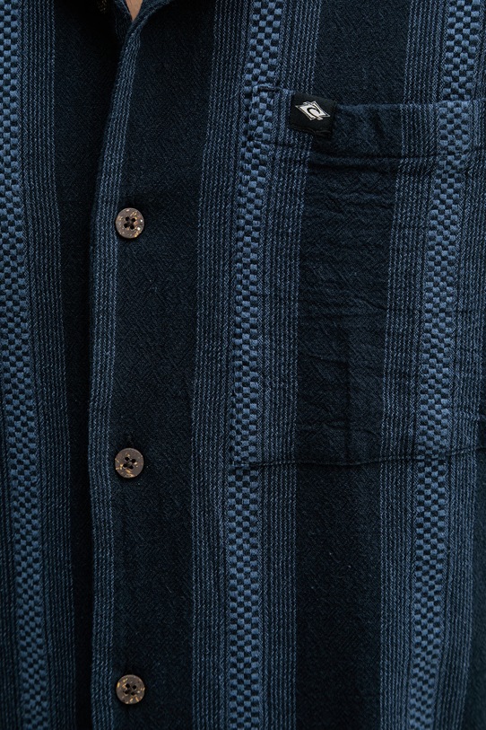 Rip Curl koszula męska bawełniana CLASSIC SURF 06RMSH granatowy