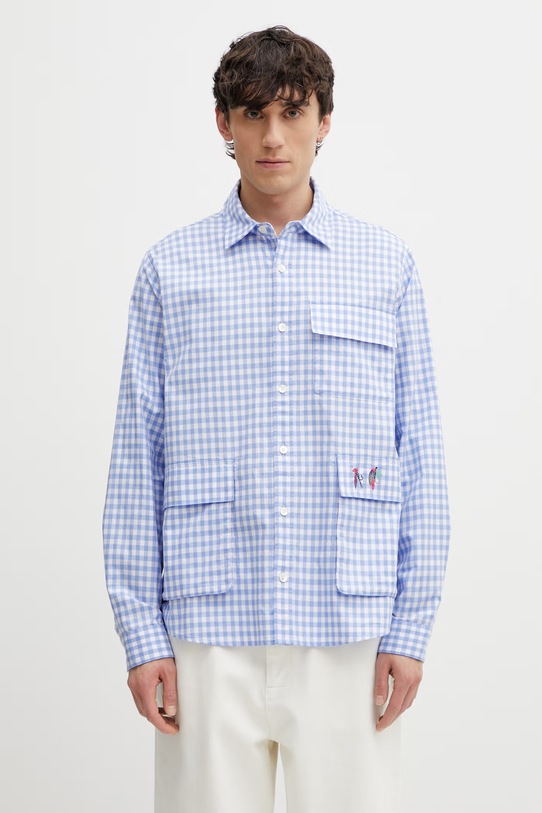 Barbour x Paul Smith Rawling košeľa bavlnená pánska modrá MSH5783BL54