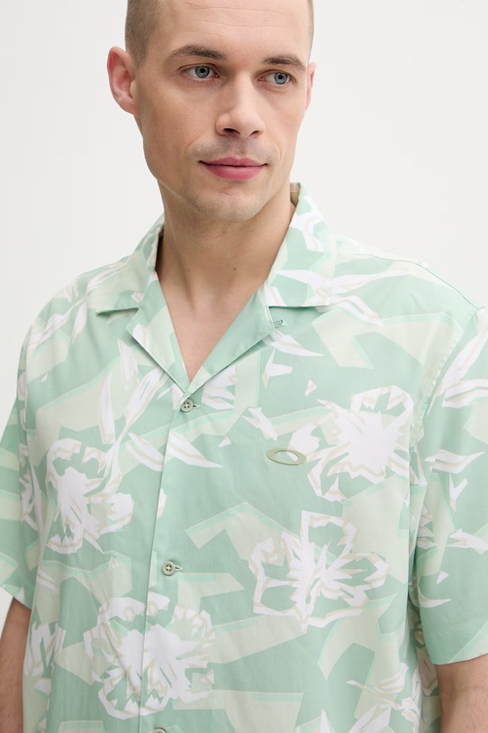 Oakley koszula męska z lyocellem HIBISCUS BREEZE zielony FOA407952