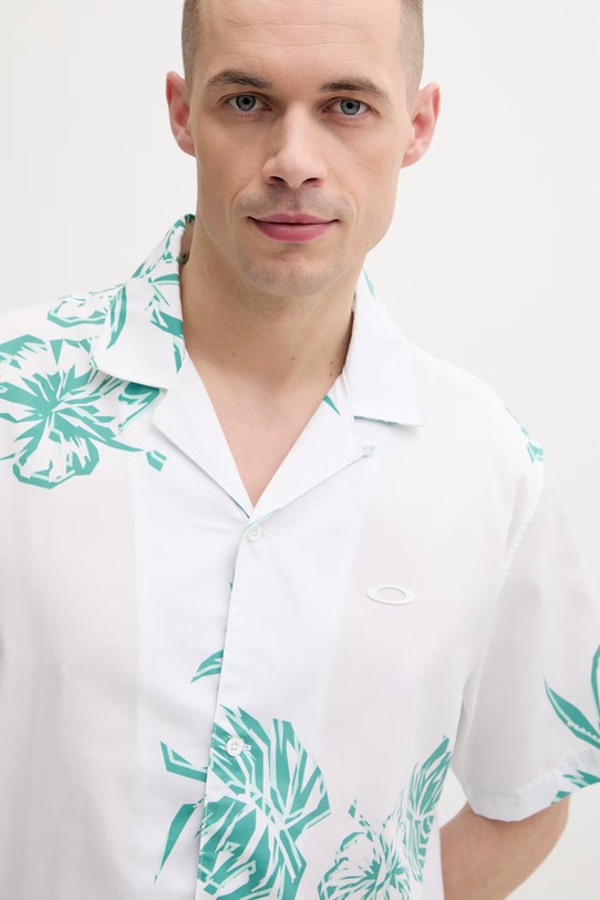 Oakley koszula męska z lyocellem HIBISCUS BREEZE zielony FOA407952