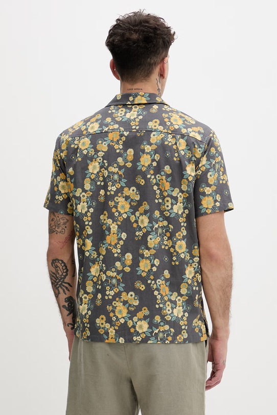 Odzież Hurley koszula męska bawełniana HSP26MMVS09308 szary